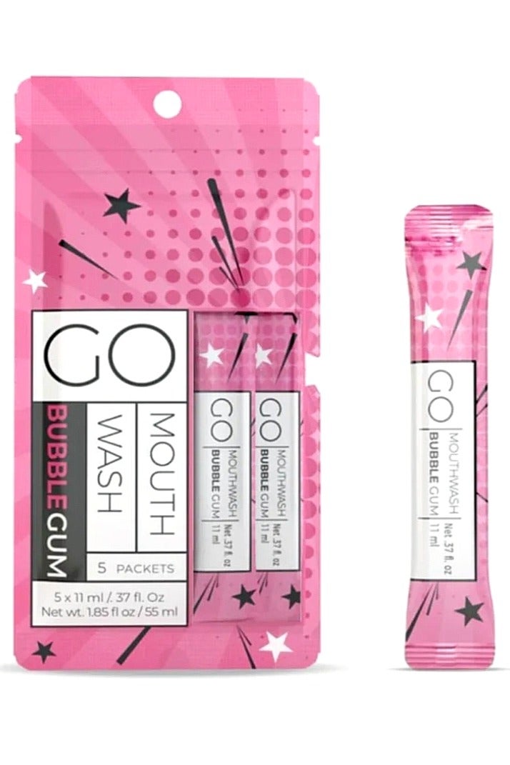 Go Mouthwash Alcohol-Free pink Mouthwash, Package Containing 5 Funniest