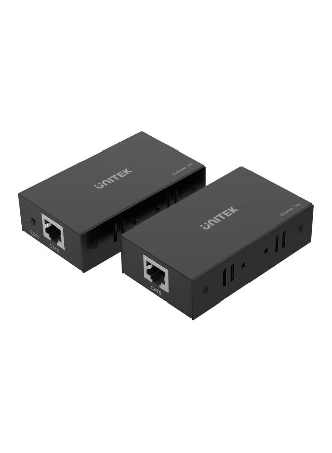 UNITEK موسع HDMI عبر الإيثرنت – 4K@30Hz حتى 60م عبر كابل Cat6، توصيل وتشغيل، للتلفاز، الشاشة والبروجيكتور، مؤشر LED، قابس بريطاني - Image 2