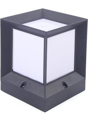 Full Reyon - Full Rayon Anthracite Color Square Cube Garden Lighting Fixture, Counter Top Sconce - Image 1