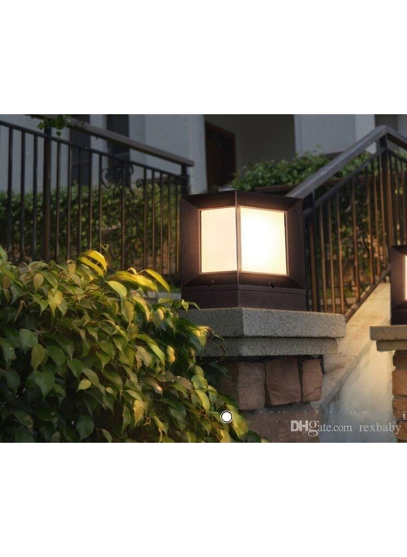 Full Reyon - Full Rayon Anthracite Color Square Cube Garden Lighting Fixture, Counter Top Sconce - Image 1