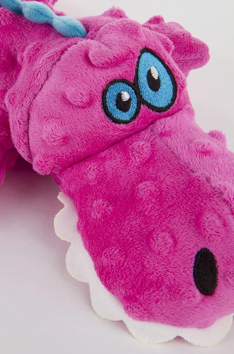 Gators With Chew Guard Technology Tough Plush Dog Toy, Pink, Large - Image 3