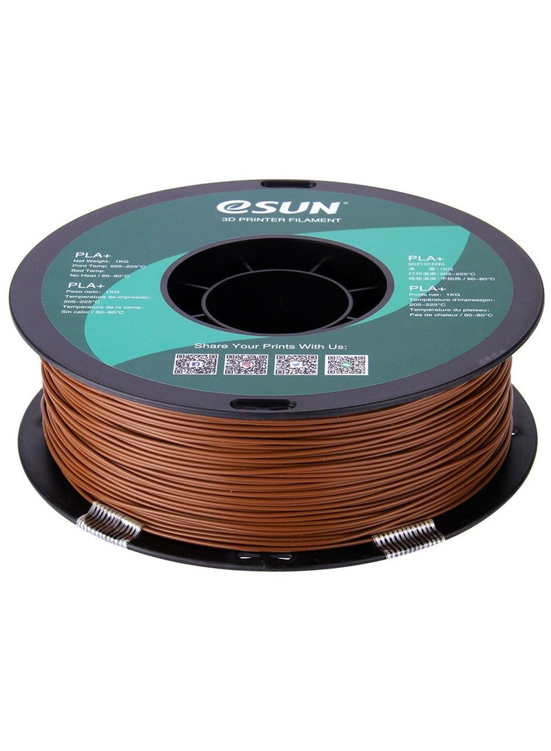 Esun 3D Printer Filament PLA+ 1.75 mm Dimensional Accuracy +/- 0.05 mm 1 Kg (2.2 lbs) Spool 3D Printing Material for 3D Printers – Brown - Image 3