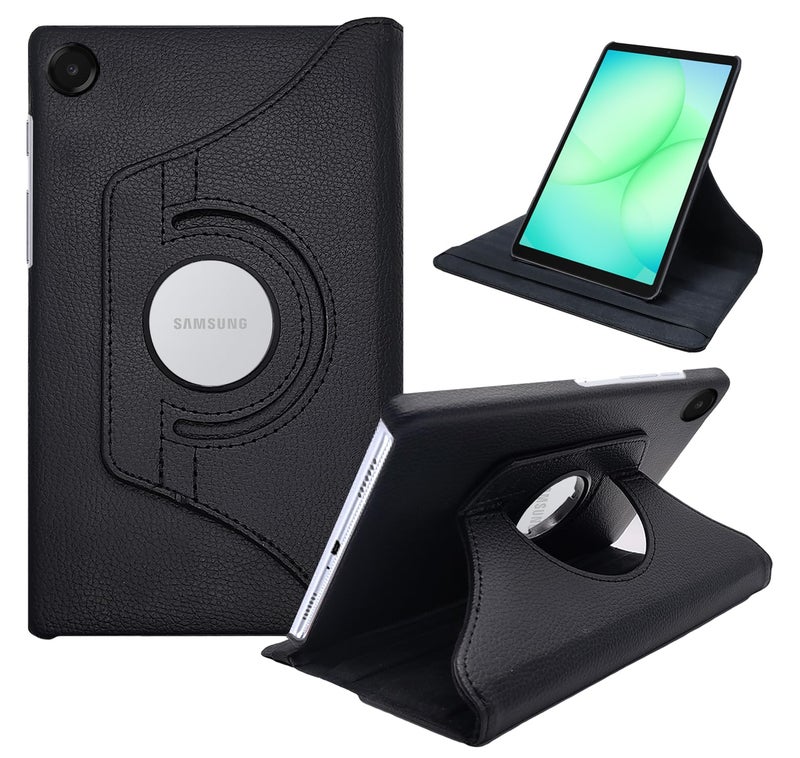 CEDO Samsung Tab A11 (8.7 inch) Flip Cover | Leather Finish | 360 Degree Rotate Backcover | Shockproof Back Cover Case for Samsung Galaxy Tab A11 (8.7 inch) (Black) - Image 1