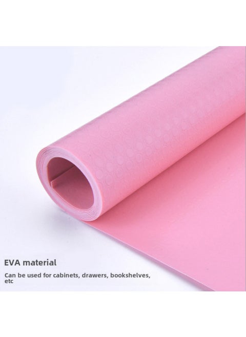 Thickened Transparent Drawer Mat Paper Heat Insulation Moisture Proof Table Pad Wardrobe Cabinet Shoe Cabinet Mat-Color:Pink-Flat Dot-Specifications:60*150cm