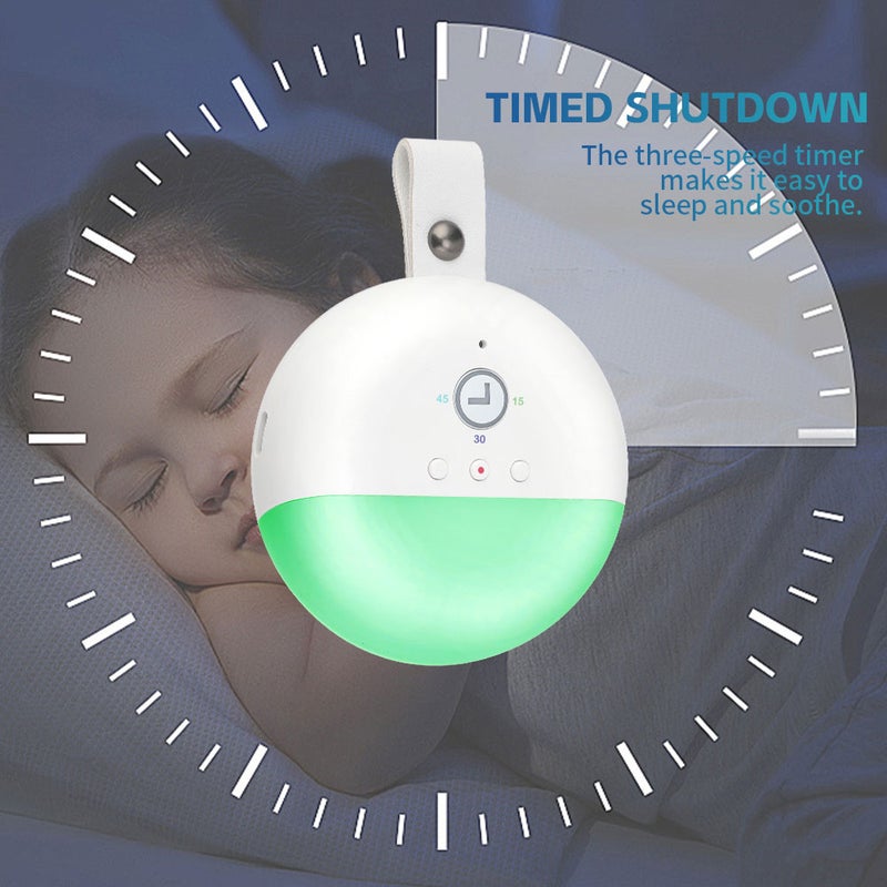 White Noise Sleep Machine with Night Light 3 Timers Portable Sleep Aid Machine Noise Canceling for Home Office Travel Hotel Adults Baby White Noise Machine Sleep Trainer - Image 2