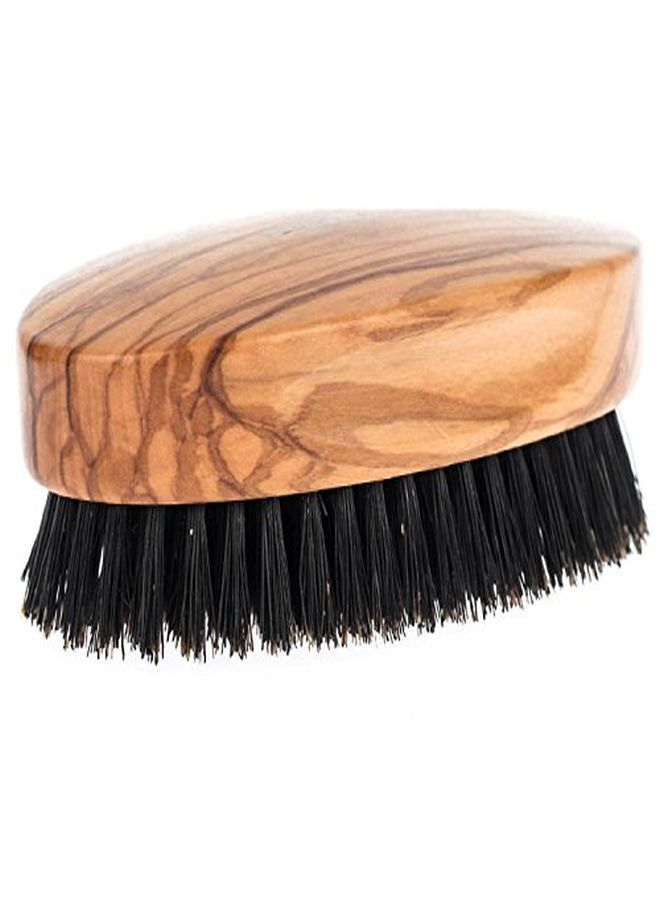 Fendrihan Genuine Boar Bristle And Olivewood Military Hair Brush, Medium Stiff Bristle, Made In Germany - Image 1