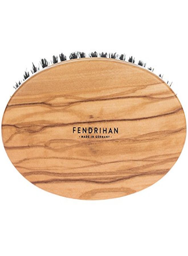 Fendrihan Genuine Boar Bristle And Olivewood Military Hair Brush, Medium Stiff Bristle, Made In Germany - Image 3