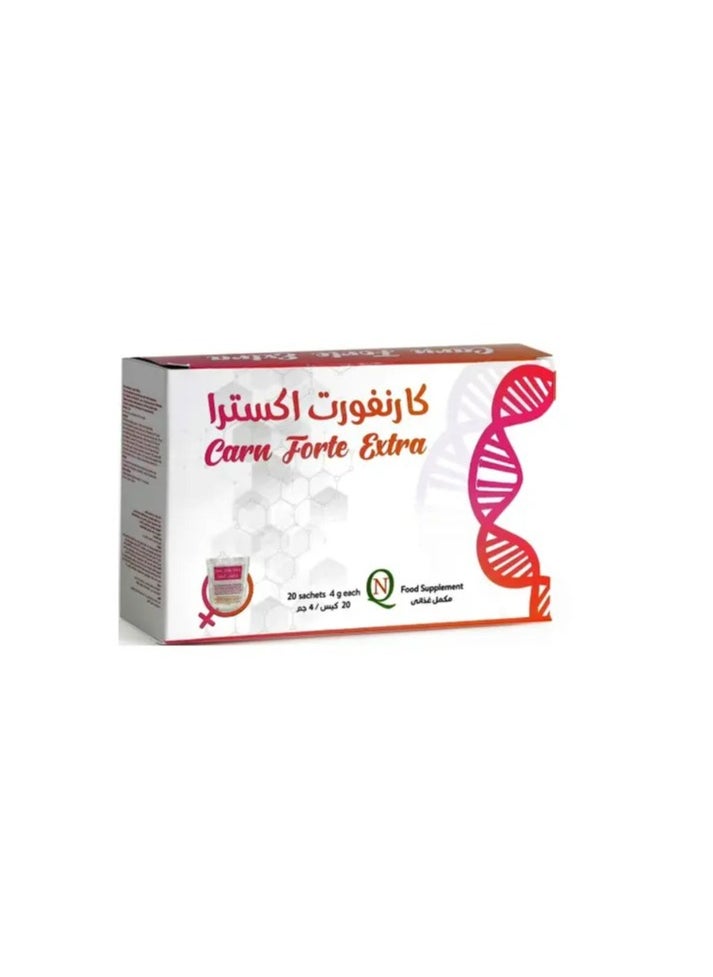 Noor AlQmar Carn Forte Extra Supports Women’S Health, Regulates Hormones, Boosts Fertility, And Improves Ovarian Health - 20 Sachets  - Image 1