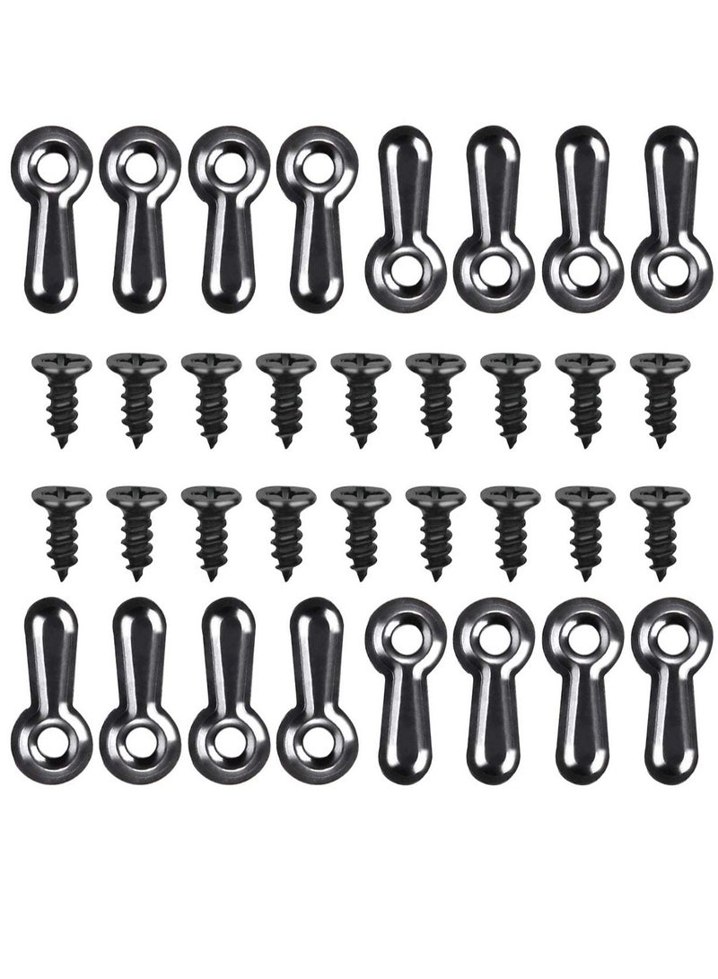 Excefore 200 Pieces Metal Picture Frames Turn Button Fasteners with 200 Pieces Screws Photo Frame Hanging Hangers for Photos Picture and Drawing Crafts Posters Black Pictures Frame Hardware Backing Clip - Image 1