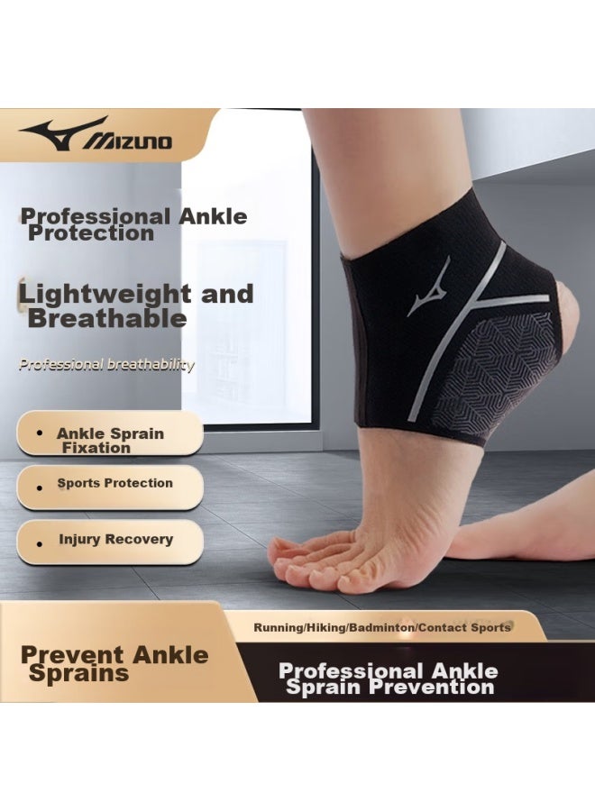 Mizuno Mizuno Ankle Support Brace For Men And Women, Anti-sprain Recovery Sleeve, Basketball Ankle Protector, Ultra-thin Fixation Brace For Running And Foot Protection  - Image 1