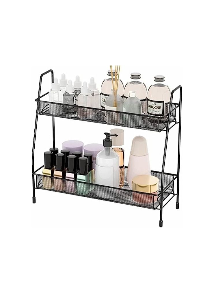 Spaceshoop Spice Rack Organizer for Countertop 2 Tier Bathroom Shelf ...