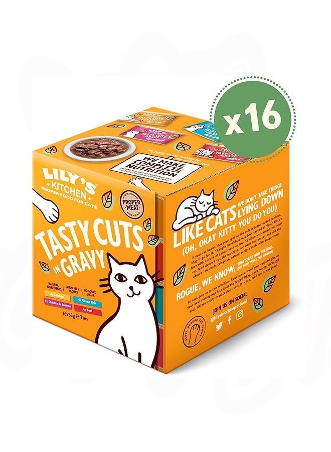 Lily's Kitchen Tasty Cuts In Gravy Mixed Multipack For Adult Cats - 85G (Pack Of 16) - Image 4