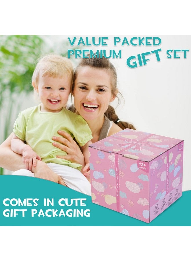 HELLOWOOD 8-in-1 Wooden Activity Cube for Kids, Sorting & Stacking Toys Shape Match Xylophone Montessori Learning Toy STEM Value Pack Gift for Boys Girls Toddlers-Light Pink Packaging - Image 5