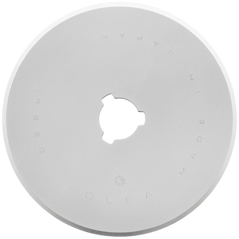 OLFA 60mm Rotary Cutter Replacement Blades, 5 Blades (RB60-5) - Tungsten Steel Circular Rotary Fabric Cutter Blade for Crafts, Sewing, Quilting, Fits Most 60mm Rotary Cutters - Image 2