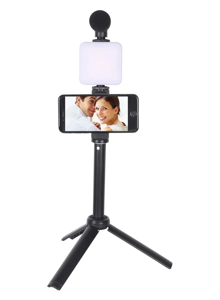 ELTRAZONE New Arrival W020 AY-49T Flexible Phone Tripod With Microphone Filling Light Selfie Vlogging Kit - Image 1