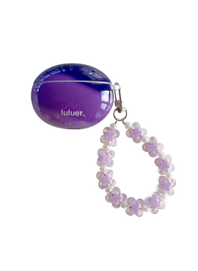 Loquat For HuaweiFreebuds5 Wireless Bluetooth Headset Cartoon Creative Freeclip/6i Soft Case Pendant-Color:Silicone Soft Shell + Pendant-smudge Purple-Model:For HuaweiFreebuds 5i/6ineutral (protective Case) - Image 1