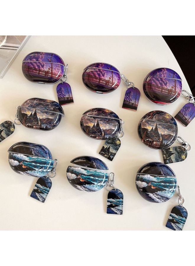 Loquat For HuaweiFreebuds5 Wireless Bluetooth Headset Cartoon Creative Freeclip/6i Soft Case Pendant-Color:Silicone Soft Shell + Pendant-smudge Purple-Model:For HuaweiFreebuds 5i/6ineutral (protective Case) - Image 3