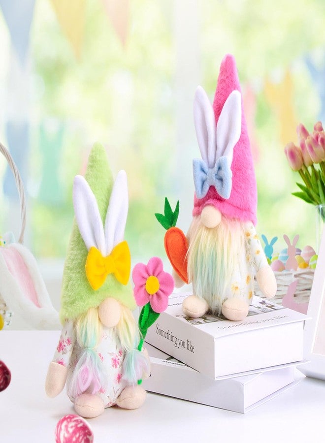 BWFY 2pcs Easter Gnomes Spring Decorations Handmade Plush Easter Gnomes for Spring Tiered Tray Mantel Decoration for Home Party Decorations and Gifts - Image 4