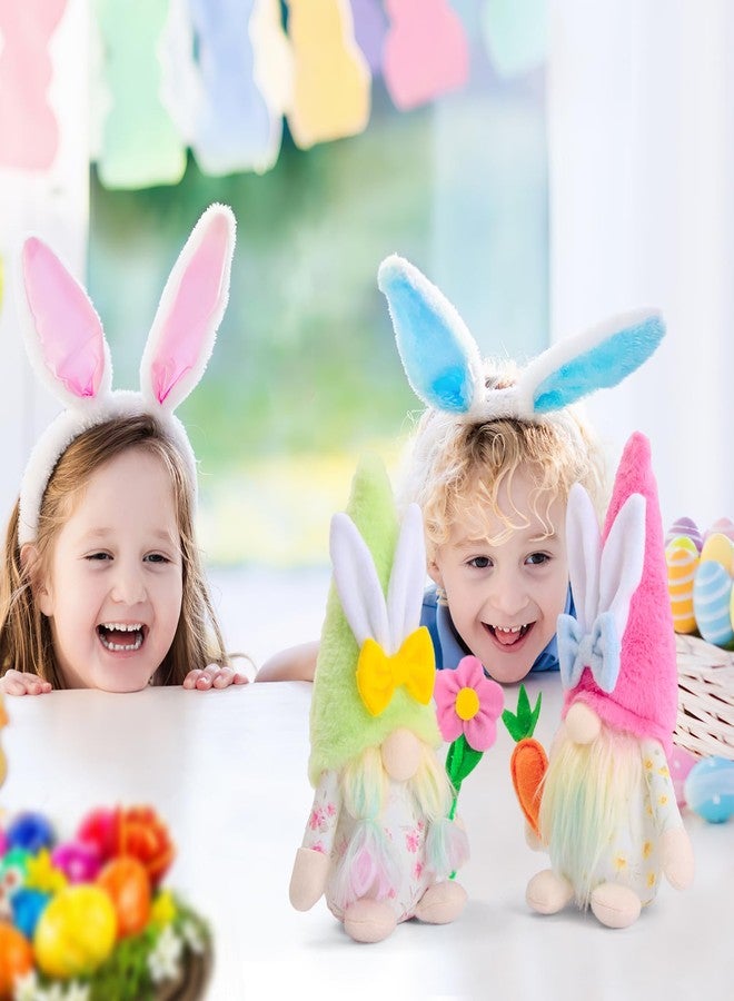 BWFY 2pcs Easter Gnomes Spring Decorations Handmade Plush Easter Gnomes for Spring Tiered Tray Mantel Decoration for Home Party Decorations and Gifts - Image 5