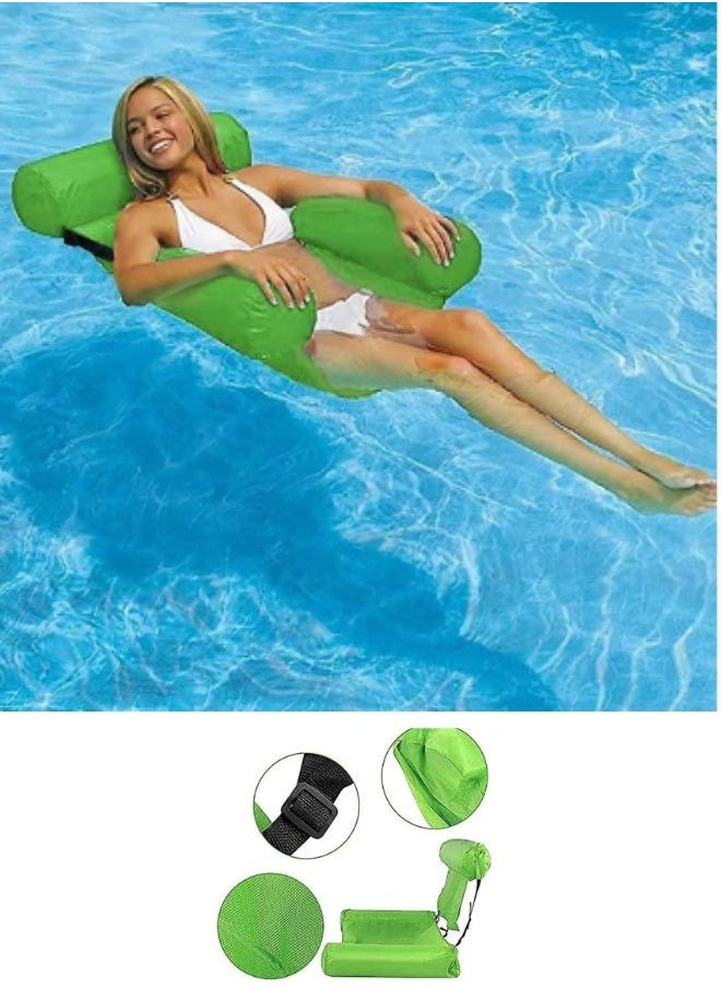 SUNIFY - Summer Swimming Pool Hammock Floating Bed Portable Folding Inflatable Ring Air Mattress Water Accessories Beach Sports Lounger Chair For Adults Children - Image 1