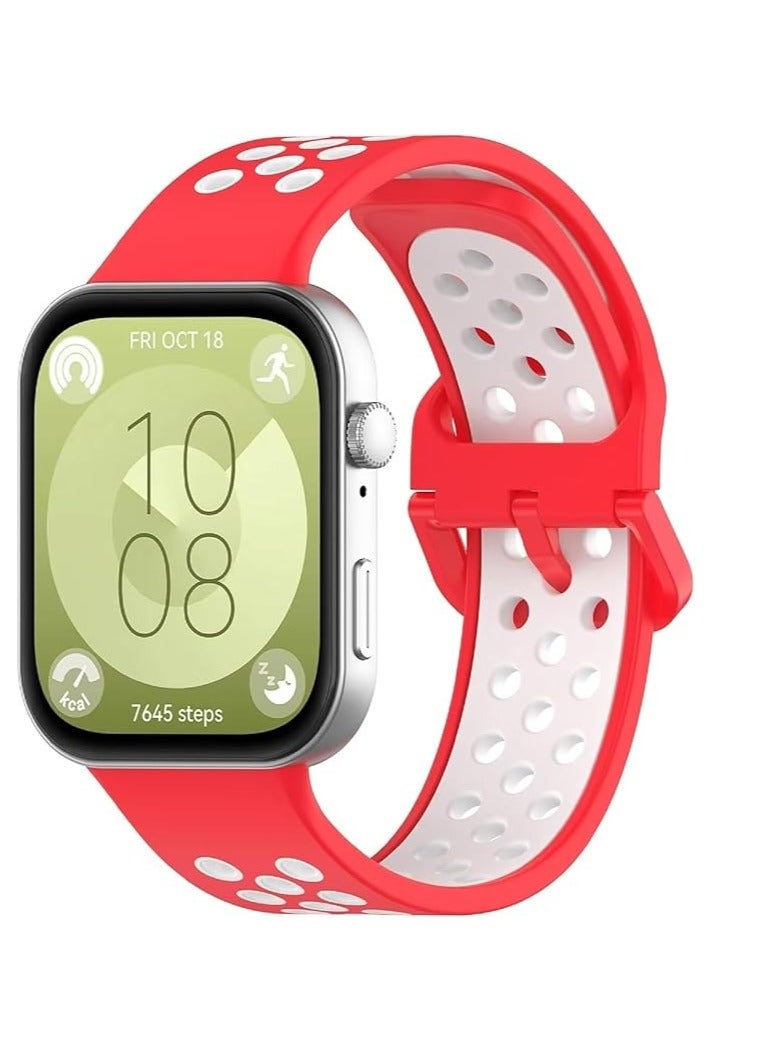 حزام متوافق مع Huawei Watch Fit 3، مقاوم للاهتراء، حزام ساعة بديل من السيليكون لـ Huawei Watch Fit 3. - Image 3