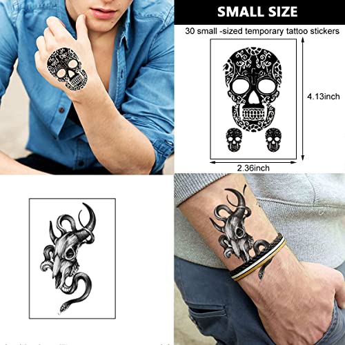 MAYCREATE® 35 Sheets Temporary Tattoo Sticker For Men Black Tatto Sticker Beast on Arm Waterproof Large Tattoo Stickers Assorted Tatto Sticker - Image 3