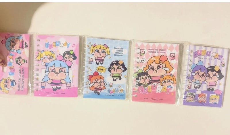 notebook in the shape of BUBUWAY children's drawings, wire-bound, size 10 × 7 cm, for school and office supplies (pack of 4) - Image 1