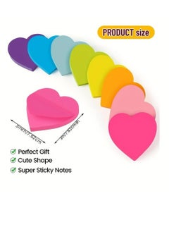 Oasisgalore 8 Pads Heart Sticky Notes  - Image 2