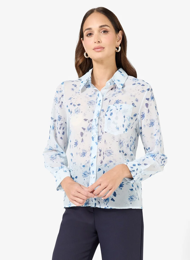 ELLA  Ditsy Print Shirt for Women | Best Price UAE