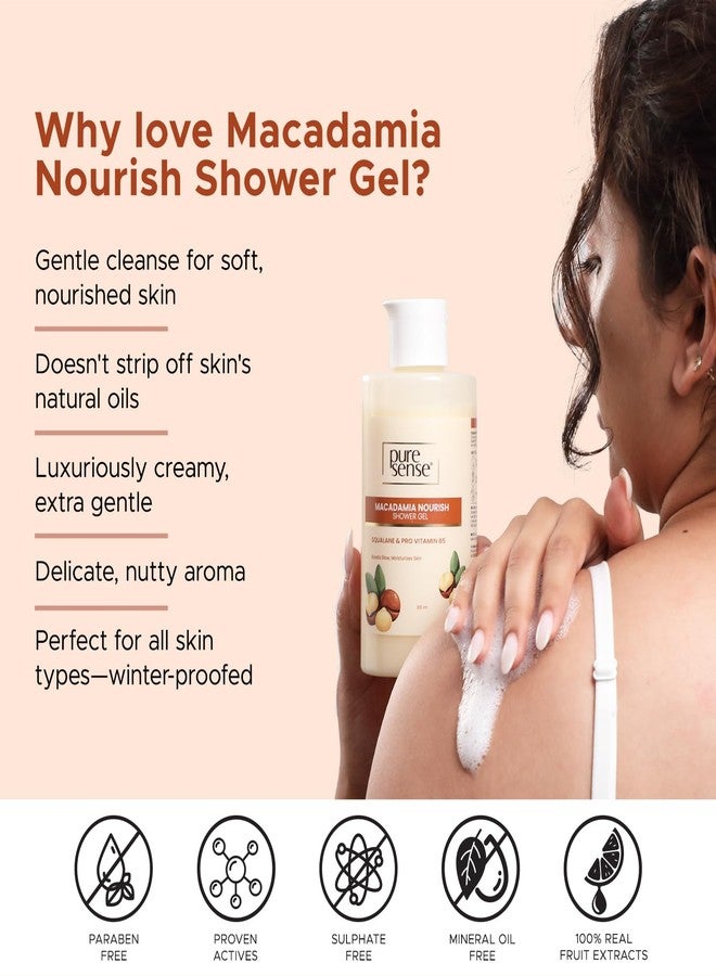 PureSense Macadamia Nourish Body Wash Shower Gel with Niacinamide | Pro Vitamin B5 and Fruit Extracts for Gentle Cleanse | Ultra Moisturizing and Skin Nourishment for Men and Women 310ml - Image 3