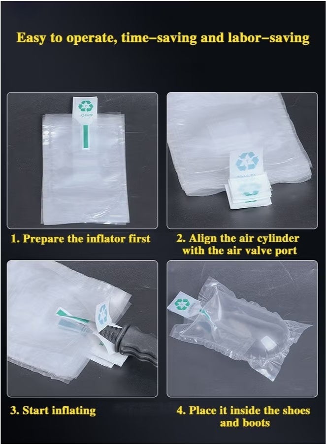 Generic Air Cushion Bags, 100PCS Inflatable Air Pillows Air Bubble Bags Shockproof Air Cushion Film Blocking Wrap Bag for Mailing Shipping Packaging 10x20 CM  - Image 3
