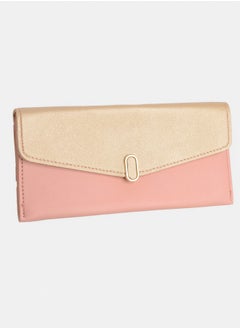 Women's leather wallet with multiple pockets and oval lock, pink*beige - pzsku/Z818C7BE4E2D0DA772F12Z/45/_/1737461990/7e6ecb6b-b418-4d88-89f1-eeda0fd2d6e2