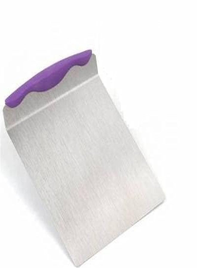 BIRZAR Stainless Steel Cake Lifter with Non-Slip Handle Dough Scraper Cutter Pizza Lifting Move Plate Baking Tools (Multicolor) - Image 1