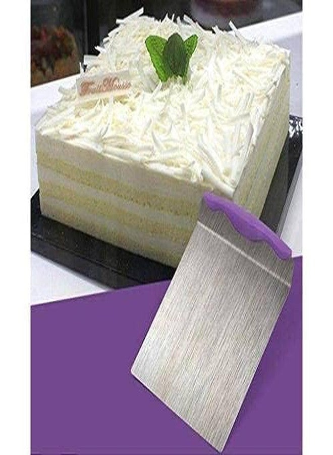 BIRZAR Stainless Steel Cake Lifter with Non-Slip Handle Dough Scraper Cutter Pizza Lifting Move Plate Baking Tools (Multicolor) - Image 5