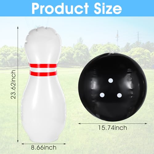 wutfuooo Giant Inflatable Bowling Set，One 15 Inches Ball with Six 23 Inches Pins - Image 2