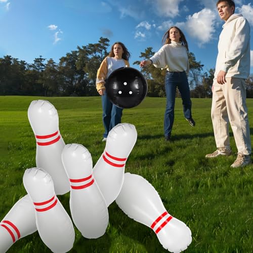 wutfuooo Giant Inflatable Bowling Set，One 15 Inches Ball with Six 23 Inches Pins - Image 5