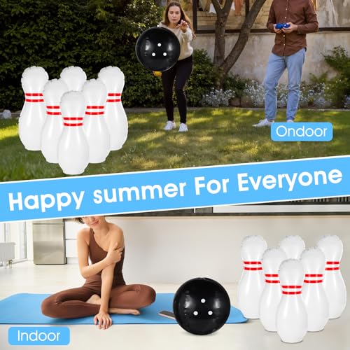 wutfuooo Giant Inflatable Bowling Set，One 15 Inches Ball with Six 23 Inches Pins - Image 3