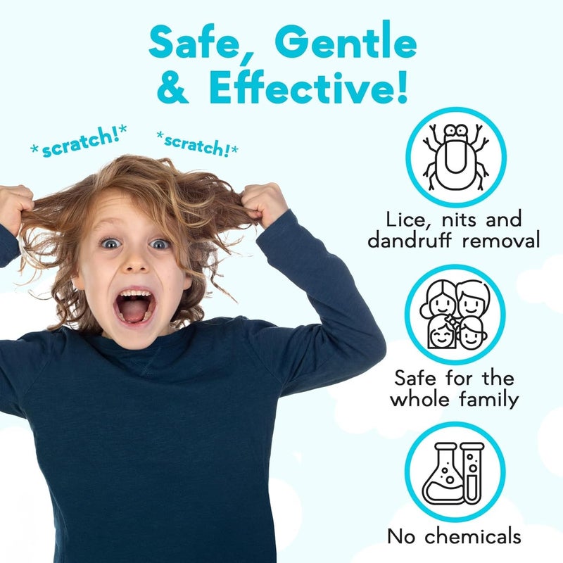 INSIME مشط إزالة القمل والصئبان من INSIME المصنوع من الفولاذ للنساء | علاج ضد القمل مشط للصئبان لإزالة بيض القمل للأطفال والنساء والرجال | مشط قمل الرأس لإزالة البيض | منتجات إزالة القمل والصئبان (عبوة من 1) - Image 1