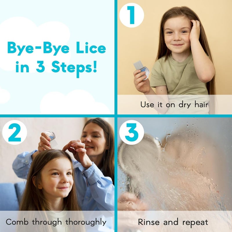 INSIME مشط إزالة القمل والصئبان من INSIME المصنوع من الفولاذ للنساء | علاج ضد القمل مشط للصئبان لإزالة بيض القمل للأطفال والنساء والرجال | مشط قمل الرأس لإزالة البيض | منتجات إزالة القمل والصئبان (عبوة من 1) - Image 2