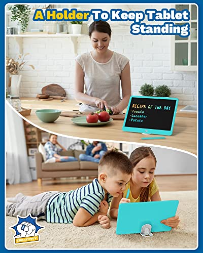 TEKFUN 15inch LCD Writing Tablet Teen Boy Girl Gifts Ideas, Easter Birthday Gifts for Kids, Drawing Board Educational Toys for 6 4 5 3 Year Old Boys, Homeschool and Office Message Memo Board (Blue) - Image 4