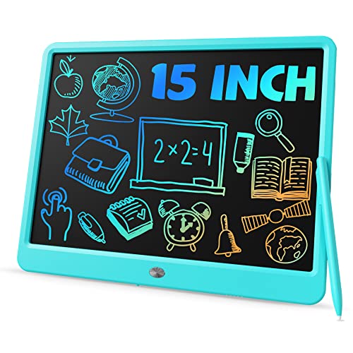 TEKFUN 15inch LCD Writing Tablet Teen Boy Girl Gifts Ideas, Easter Birthday Gifts for Kids, Drawing Board Educational Toys for 6 4 5 3 Year Old Boys, Homeschool and Office Message Memo Board (Blue) - Image 1