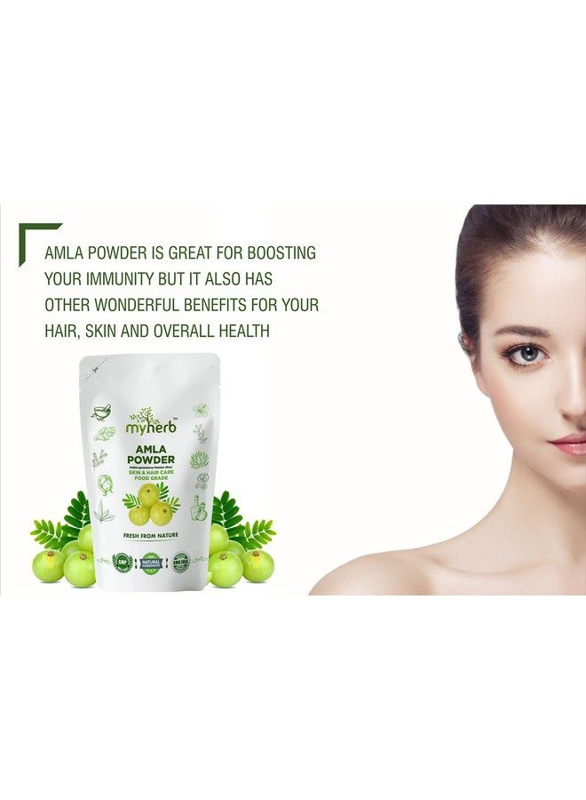 myherb 100% Natural Organic Amla Indian Gooseberry Powder (Dry) For Skin & Hair Care Food Grade For Men & Women (227 Gm/0.5 Lbs) - Image 4
