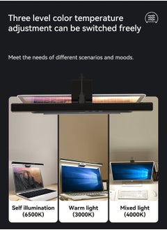 LEOKOR Three Lighting Modes USB LED Desk Lamp E-Reading Computer Monitor Light Bar Task Lamp with Touch Control 50CM  - Image 4