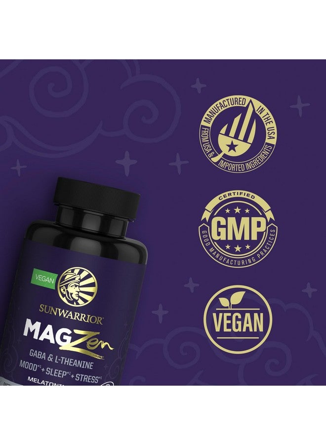 Sunwarrior Magnesium Supplement + Zen Capsules Mood, Sleep & Stress Support with Magnesium, L-Theanine & GABA Promotes Relaxation, Sleep Quality & Mental Clarity - Vegan & Non-Drowsy - 90 Capsules - Image 5