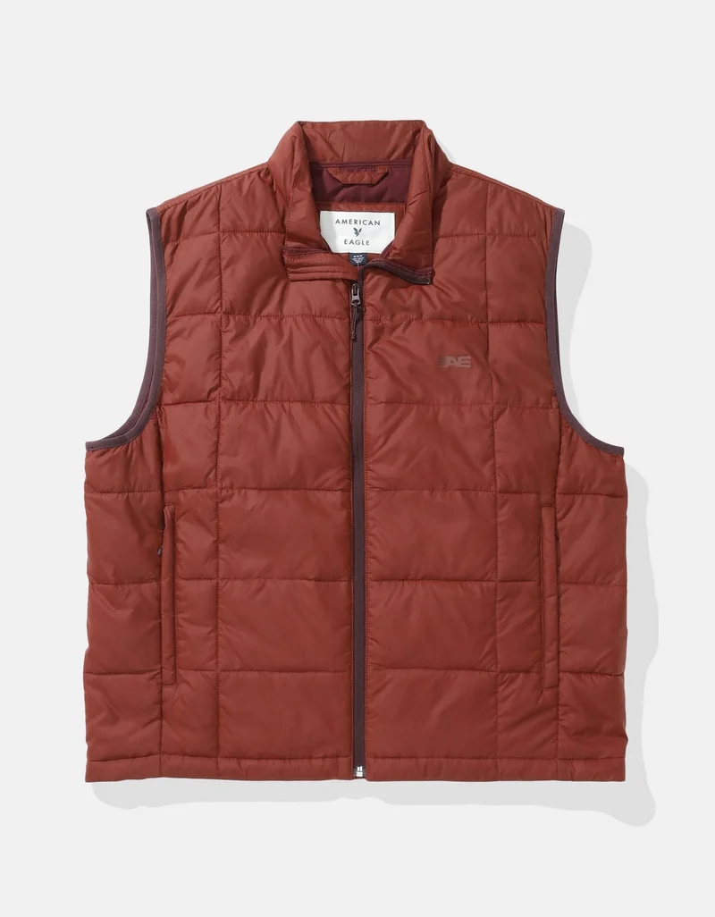 American Eagle  AE Lightweight Puffer Vest for Men | Best Price UAE