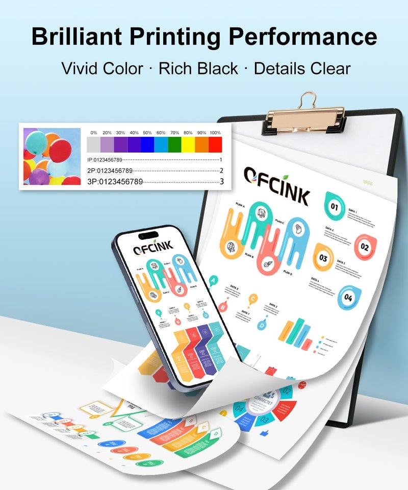 OFCINK Replacement for Epson 502 522 High Capacity (6 Bottles) Ink Refill Bottles Replacement for Epson 502 522 Ink Use for EcoTank ET-3760 ET2760 ET2750 ET-4760 ET-2850 ET-15000 ST-4000 ST-2000 - Image 5