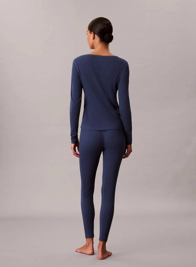 كالفن كلاين بنطال ليجينجز مريح من تشكيلة Cotton Stretch Rib - Image 3