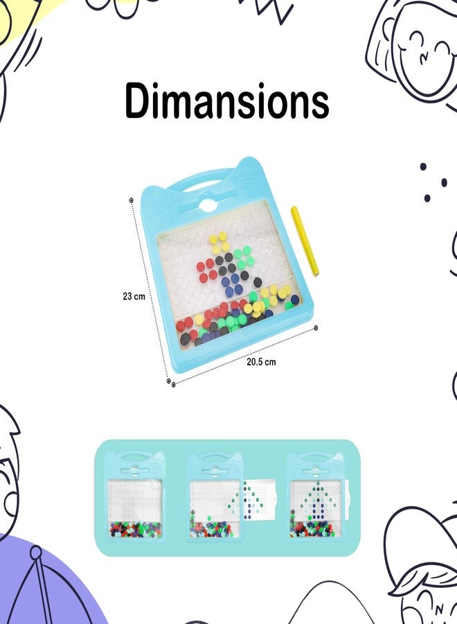 Little B Magnetic Drawing Board for Kid Magnetic Dot Art Game for Toddlers Best Indoor Game for Kids Best Toy for Kids. (Blue) - Image 2