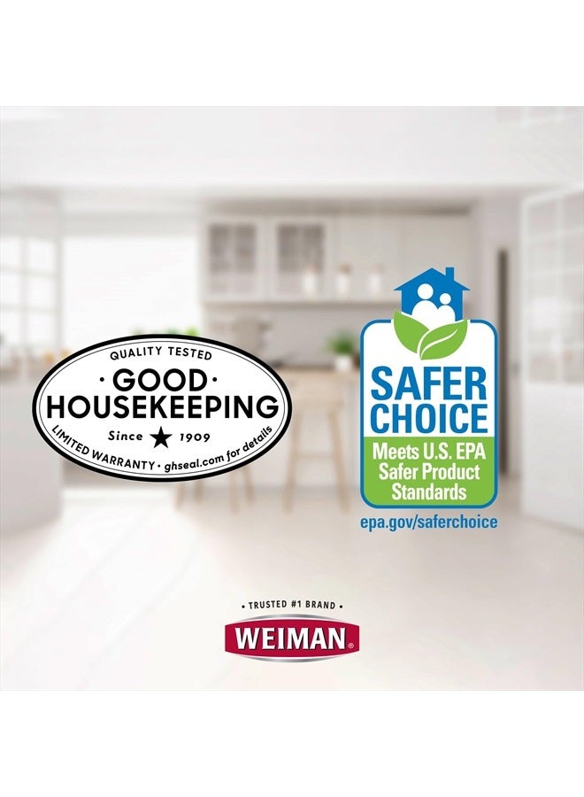 Weiman مجموعة منظف ومرمم للأرضيات الخشبية - عبوتان - للأرضيات الخشبية ذات الحركة العالية، لمعان طبيعي، يزيل الخدوش، يترك طبقة واقية - Image 5