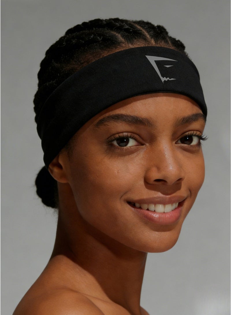 جيمشارك Gymshark Sports performance headband - moisture wicking fabric hair accessory with gym, yoga, and daily styling logos - Image 1